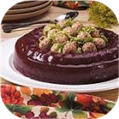 Gelatin Ring with Cream Cheese Balls