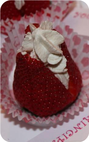 Strawberries Filled With Cream