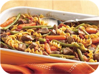 Beef, Bacon and Noodle Bake