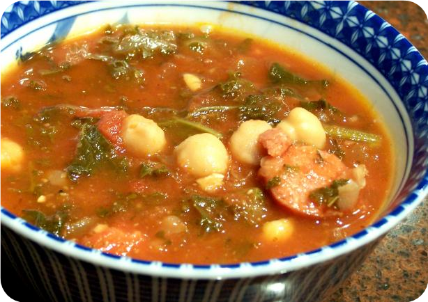 Caleb's Sausage, Kale &amp; Chickpea Soup