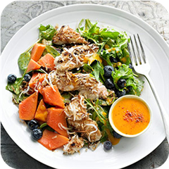 Papaya & Coconut Chicken Salad