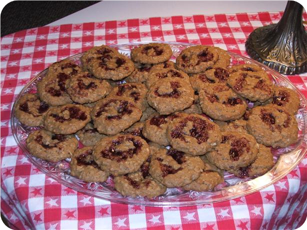 Raspberry Almond Oatmeal Cookies