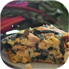 Salmon and Swiss Chard Quiche