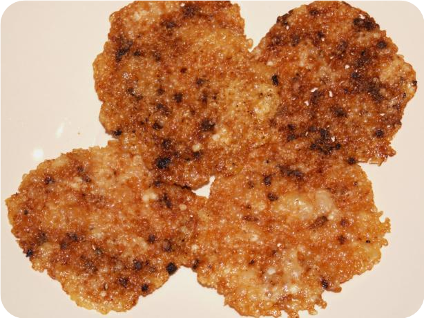Peppery Garlic Parmesan Wafers