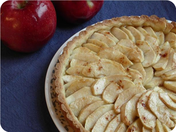 Apple Tart With Raspberry Glaze