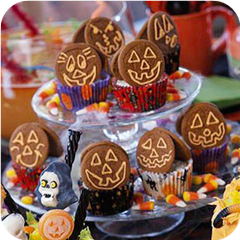 Jack-o'-Lantern Cheesecakes