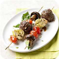 Fontina-Stuffed Meatball Kabobs