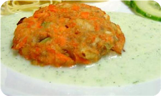 Salmon Croquettes with Cucumber Dill Sauce