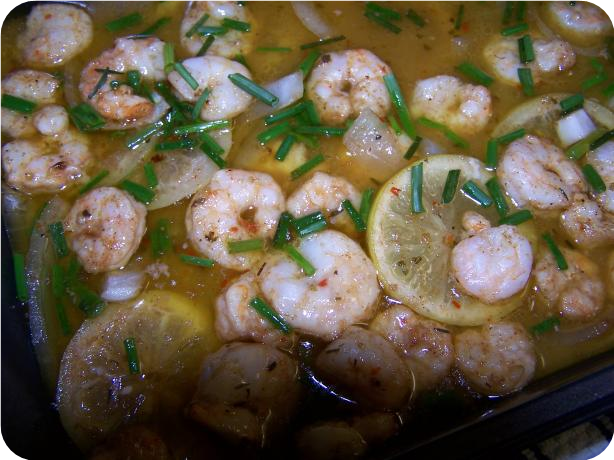 Spicy Shrimp Bake