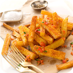 Sweet-and-fiery polenta fries 