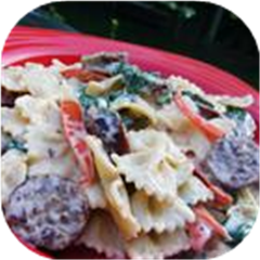 Bow Tie Pasta with Sausage and Spinach