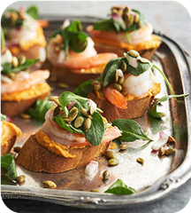 Pumpkin-Shrimp Bruschetta