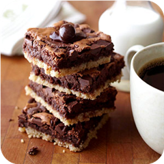 Coffee and cookie brownies 