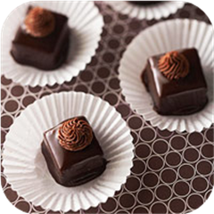 Bourbon-brownie petits four 