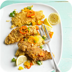 Crispy fish and peppers 