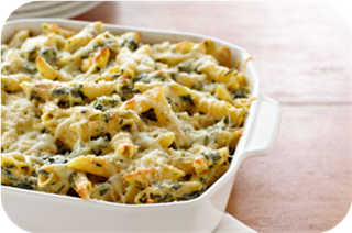 Four-Cheese Pasta Florentine
