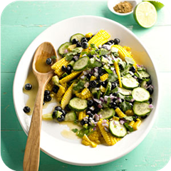 Corn & blueberry salad 