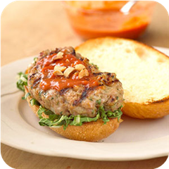 Pork and peanut burgers 