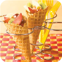 Fruit sundae cones 