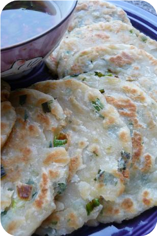 Scallion Pancakes With Ginger Dipping Sauce