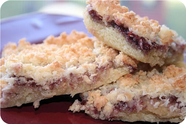 Raspberry Shortbread.