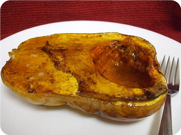 Baked Maple and Cinnamon Squash