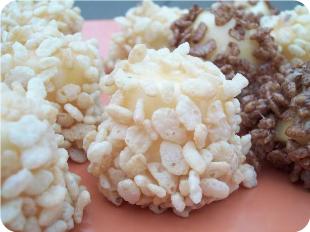 Caramel Dipped Marshmallow Krispies