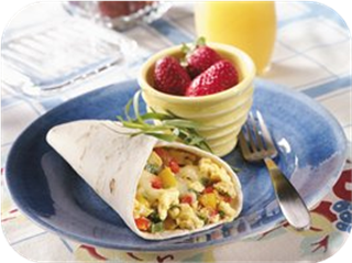 Three-Pepper Breakfast Burritos