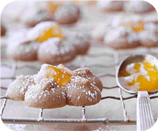 Mocha and Apricot Jam Bites 