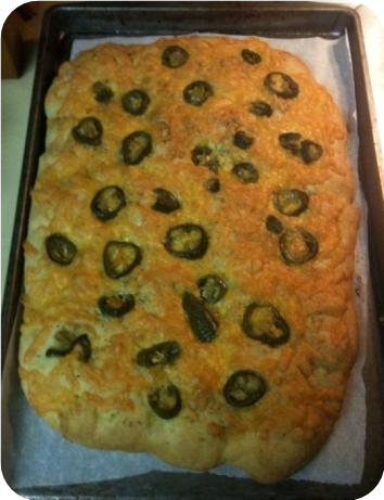 Cheese and Jalapeno Focaccia Bread