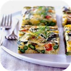 Asparagus, Zucchini, and Yellow Pepper Frittata