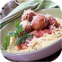 Chicken Meatballs and Spaghetti