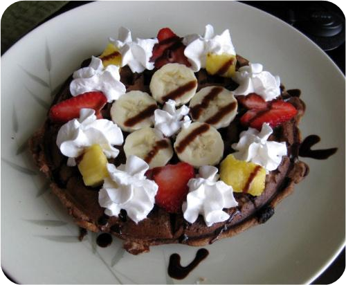 Banana Split Waffles (Vegan)
