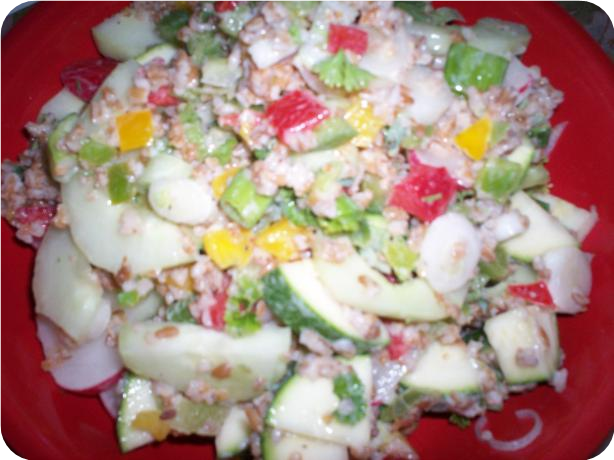Vegetable-Bulgur Salad with Buttermilk Dressing