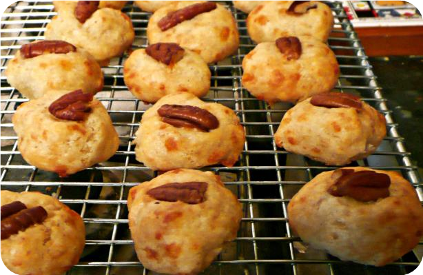 Cheese Pecan Cocktail Biscuits
