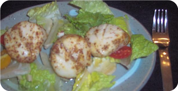 Maple Mustard Scallops