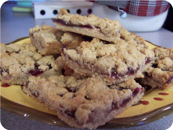 PB&J Crumble Bars