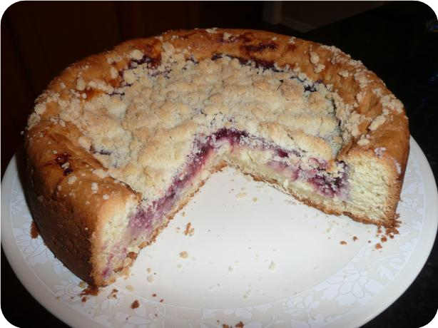Raspberry Double Cream Coffee Cake