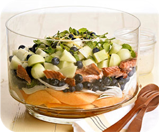 Smoked Salmon and Melon Salad