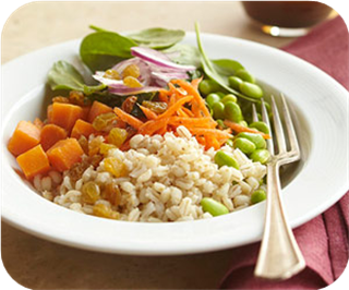 Sweet potato barley salad 
