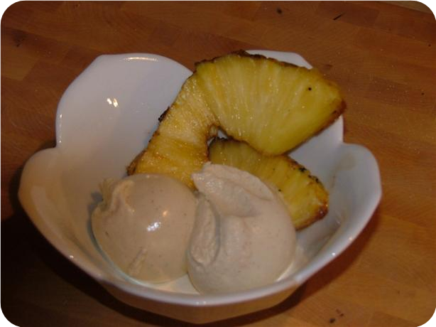 Grilled Pineapple With Vanilla Cinnamon Ice Cream