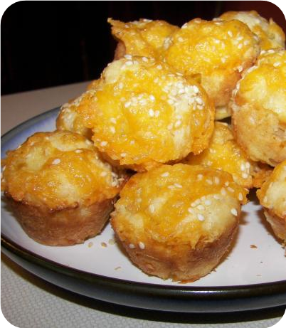 Sesame-Cheddar Mini Muffins