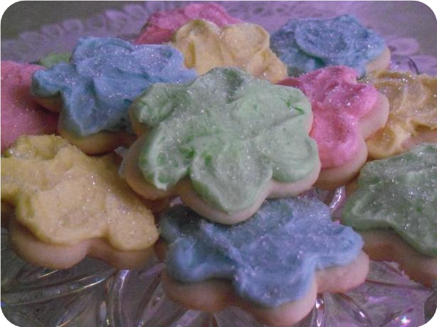 Frosted Almond Sugar Cookies