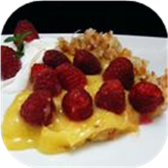 Raspberry-Lemon Pie In a Toasted Coconut Crust