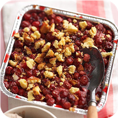 Creamy cherry cobbler with pound cake topper 