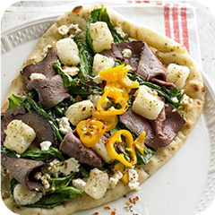 Greek-style pizza 