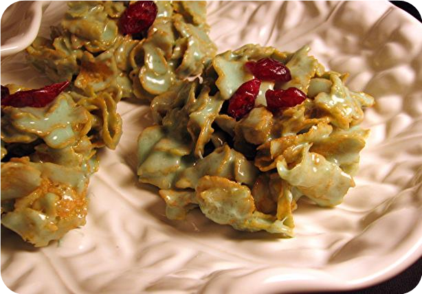 Sharon's Holiday Holly Leaf Treats