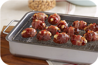 Bacon-Wrapped Feta & Almond-Stuffed Dates
