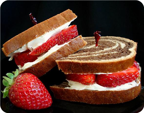 Strawberry Cream Cheese Sandwich