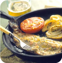 Grilled rosemary trout with lemon butter